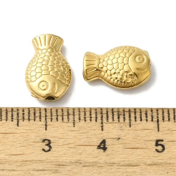304 stainless steel golden fish beads