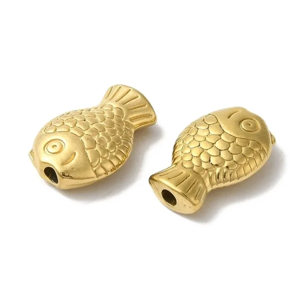304 stainless steel golden fish beads