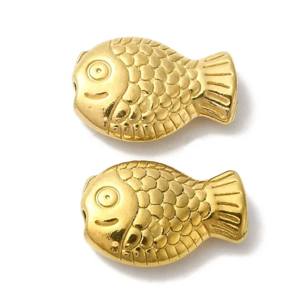 304 stainless steel golden fish beads
