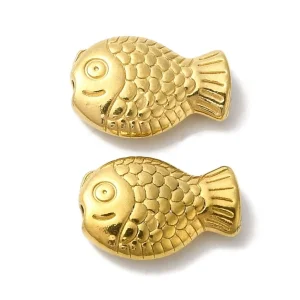 304 stainless steel golden fish beads