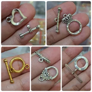 Metal alloy mix shape toggle clasp | kaitan gelang kalung