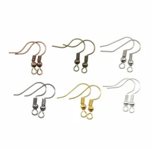 Metal alloy brass earring wire | kaitan anting bahan tembaga